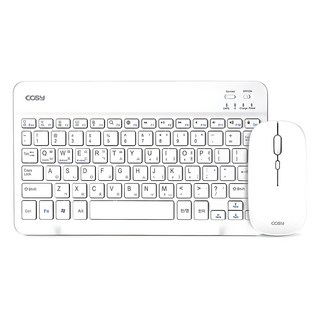 코시 충전식 무선 블루투스 마우스 + 키보드 세트, KBM4131BT, 화이트, 텐키리스