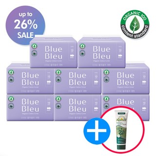 블루블루 유기농 생리대 대형8팩 (사은품증정), 8개, 10개입, 대형