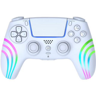 PS4 虹彩無線遊戲手把，個性化虹彩設計，高靈敏度搖桿，無線暢玩, 1個, HS-P4290W