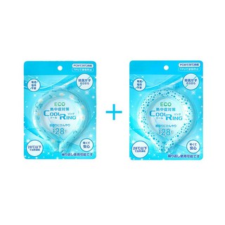 1+1 여름 쿨링 홀터 아이스 링 아웃도어 스포츠 PCM 쿨링 넥쿨러, 국화+땡땡이, 1개