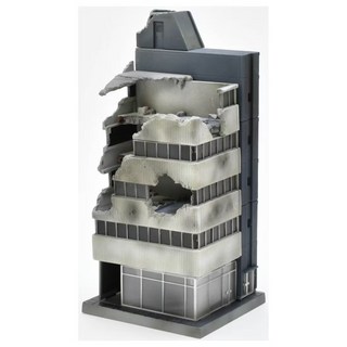 TOMYTEC 1/144比例組裝模型 廢棄大樓場景模型，精緻建築模型，打造獨特城市廢墟場景, 1個
