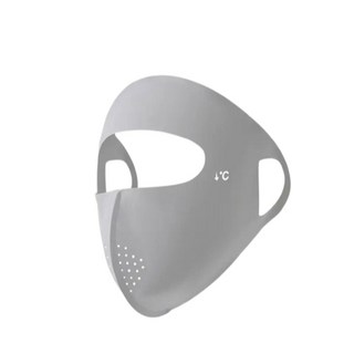 全臉防曬面罩 冰絲透氣遮陽口罩 修飾小臉 戶外騎行防曬神器, 深灰, 1個