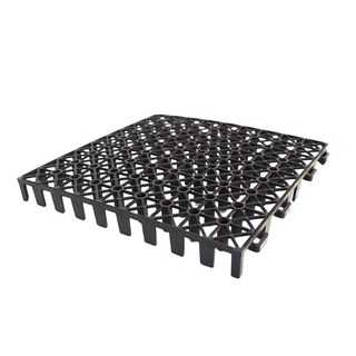 醬米資材 排水板 防潮墊 墊高板 塑膠地墊 止滑板 加強加厚排水板, 1個, 黑色