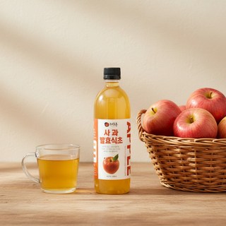 해초롱 국내산 무첨가 천연발효 사과 발효식초, 1개, 500ml