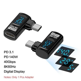 쿠쿠스토어 90도 B C 어댑터 직각 U자형 타입 40Gbps 데이터 전송 PD 140W 8K 0Hz 비디오 (썬더볼트 3/4 지, 05 Black CW