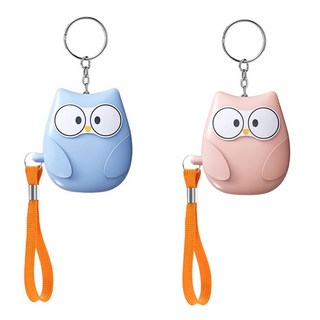 2개세트 부엉이 호신용 휴대용 경보기, 블루+핑크, 2세트