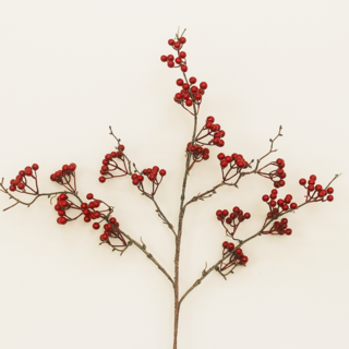 [해피인어스] 크림슨 레드 베리 브랜치 조화 1P, 1개, 크림슨 버건디