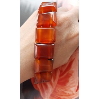 南紅瑪瑙大紅袍 巧克力磚 20.3mm*15.6mm 共7顆 DIY項鍊 手鍊, 1個