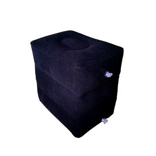 翠樂絲 旅行充氣腳墊 腳墊 搭車 旅遊 讀書 滑手機 懶人椅 小沙發 三層氣墊, 三層/黑色