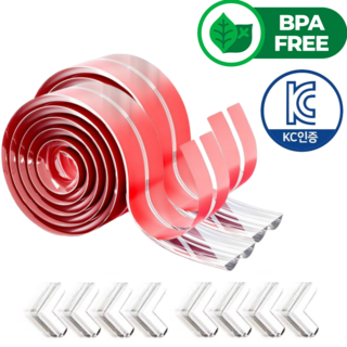 허니베이비 KC인증 대용량 아기 모서리 보호대, 1세트, 투명