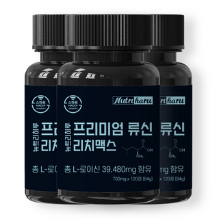 뉴트리하루 프리미엄 초고함량 류신 단백질 타블렛 노인 보충제, 120정, 3개