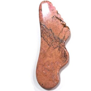 天然玫瑰石按摩刮痧板，溫潤觸感，促進循環，舒緩肌肉，臉部身體多部位適用, 1個