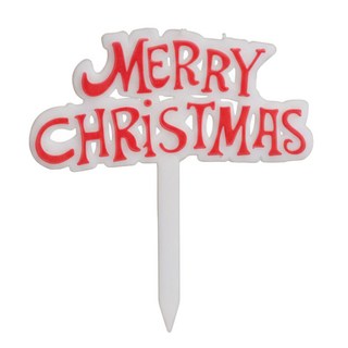 크리스마스 케이크 장식 데코 UV코팅 픽 리스 나뭇잎 클레이 머랭 토퍼, 크리스마스픽(소)(DPK-05), 50개