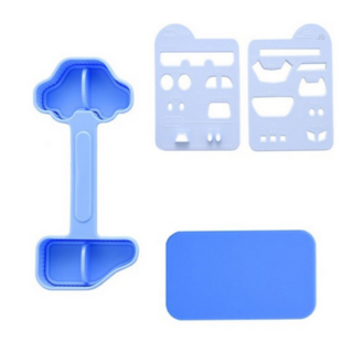 이홈베이킹 아네스트 자동차 주먹밥틀 4종 세트, MIX (혼합색상), 10세트