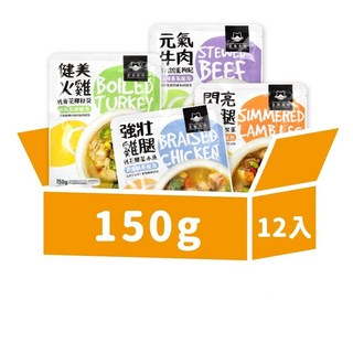 汪喵星球 90%鮮肉主食餐包 無膠 鮮肉 雞腿 牛肉 羊肉 犬用, 綜合口味平均, 150g, 12個