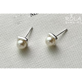 ROLA 999純銀淡水珍珠耳針耳環