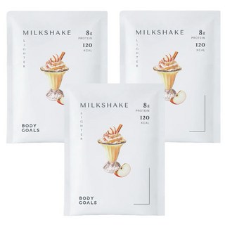 Body Goals 白奶昔 飽飽控卡白奶昔 蘋果歐蕾 高蛋白低卡 美味代餐 健康飽腹感 體重管理好幫手, 30g, 3個