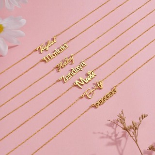 [한정특가] 수공제작 14K 도금 이름 목걸이 여자친구/엄마 생일선물 크리스마스 맞춤 주얼리 고급스러운 데일리 네크리스