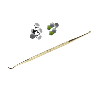 게으른 유물 아름다운 치아 베니어 폼 몰딩 도구 오리지널 핸들 심플한 헤드, 01 golden, 01 빠른