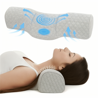 편안한 지지 메모리폼 목편한 경추베개 수면 베개, 1개, 연회색