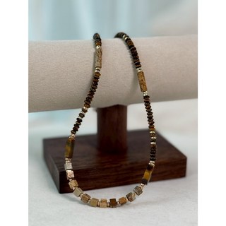 v.o.q 獨家設計 台灣妞 韓系 中性風復古 黃虎眼石 項鍊