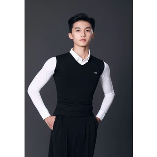 댄스 상의 전문 댄스복 조끼 모던 남성 라틴 댄스복 라틴 남성 나시