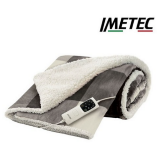 (imetec) (이메텍) 럭셔리 벨벳 양털 오버블랑켓 그레이체크 (GOK-189), 상세페이지참조, 상세페이지참조