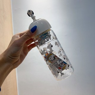 史努比水壺 - 史努比公仔玻璃水壺, 灰, 1個