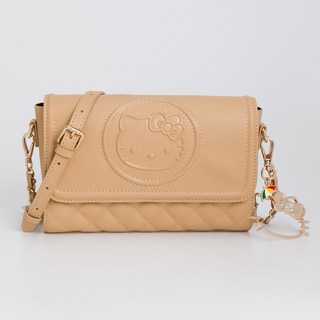 Kitty聯名 Arnold Palmer Mystery系列 翻蓋斜背包 - 粉黃色