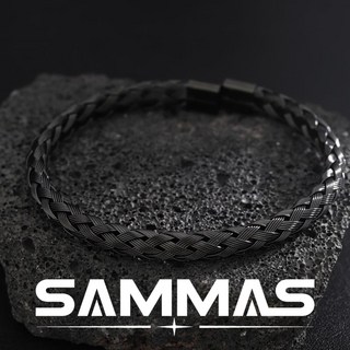 SAMMAS 黑豹手錬 高品質個性嘻哈編織手環 情侶禮物 開口可調男女手鍊