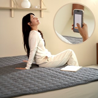 프리미엄 26년형 한정판 몽비오스 전자파없는 그래핀 IOT 탄소매트 카본 전기매트 워셔블 전기장판, 01. 싱글(100x200), 1. 미드나잇