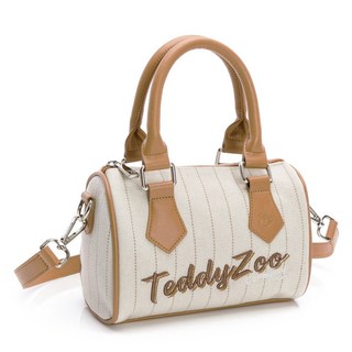 TEDDY ZOO 焦糖奶蓋系列 復古條紋波士頓包-米(TZB102)