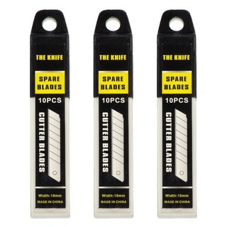 커터칼날 대형 10PCS 세트 HST-SK 징핀 작업용 두꺼운 산업용 등급 블랙 블레이드, 3개