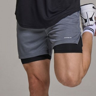 남성 허리밴딩 뒷포켓 매쉬 편안한 착용감 레깅스 일체형 투인원 3부 쇼츠