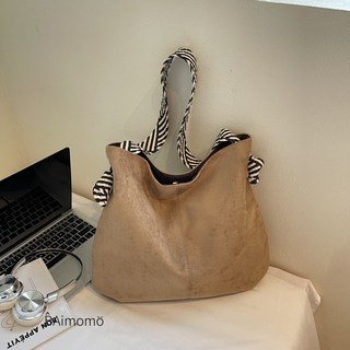 絨面通勤包 慵懶風百搭休閒單肩斜背托特包 大容量簡約設計, 卡(11)