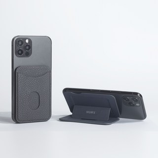 폰누리 갤럭시 s21 부착형 소가죽 카드 케이스 거치대, ver.2 실속형, 오플 애쉬 그레이, 1개