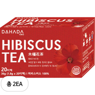 다하다 히비스커스티 20p, 1.8g, 20개입, 2개