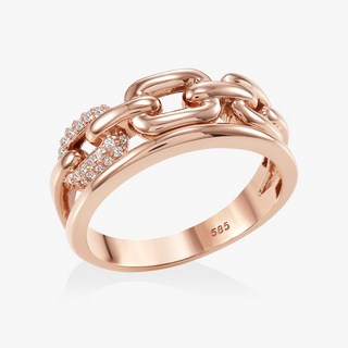 14K 비쥬팝 블러쉬 링크 반지 41776