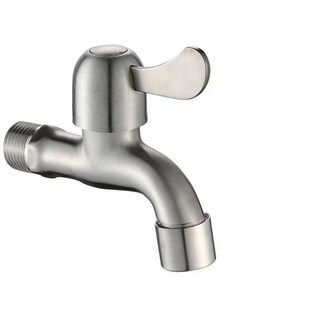 304不銹鋼洗衣機水龍頭 - 單出水壁式不鏽鋼水龍頭, 1個, 304過濾嘴水龍頭