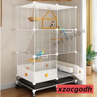 鳥籠玄鳳鸚專用八哥大型畵眉玉鳥虎皮玉鳥相思鳥大號鳥籠子 NSV3, 普通款【75*37*50】滑輪移動, 1個