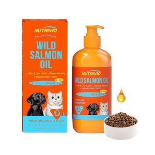 Nutrivio 강아지 영양제 알래스카 내추럴 노견 소형견 종합 대용량 연어오일 영양제, 1개, 오메가3, 236ml