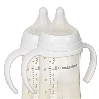 순수아 더블하트 3세대 전용 젖병손잡이 고급형 화이트, 젖병손잡이 고급형-화이트 2개, 1세트