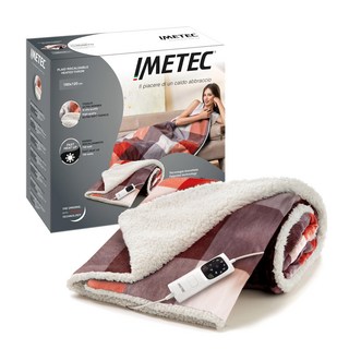 Imetec 이메텍 벨벳 타탄 워셔블 전기담요 160x120cm