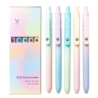 위드스타 번지지 않는 퀵 드라이 간호사 볼펜 젤펜 5개, 1세트