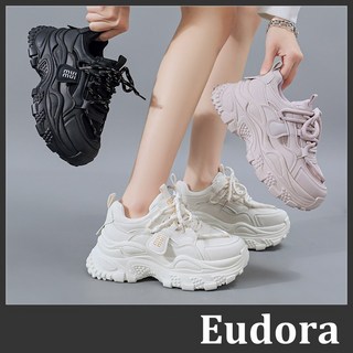 運動風休閒老爹鞋 增高網布透氣厚底小白鞋