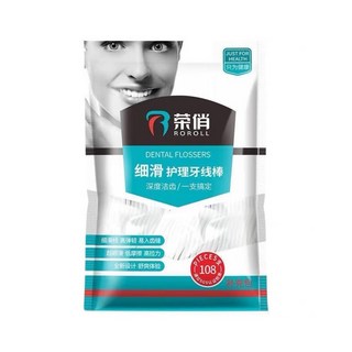 ROROLL 細滑牙線棒 108支補充包 - YPLUS文具 隨身攜帶 旅行 外出, 1個, 牙線補充包