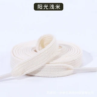 길이 100cm DIY 자유롭게 라운드 가죽 다채로운 MIU 신발 끈 캔버스 캐주얼 부츠 로프, 07 1 pair rice, 01 100cm