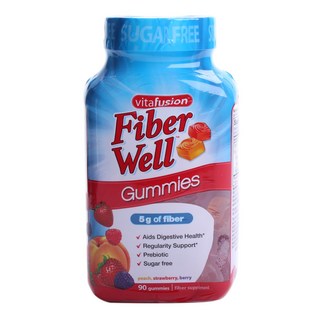 Vitafusion 無糖纖維軟糖 莓果口味, 90顆, 1罐