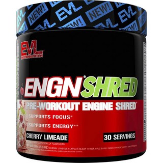 EVLUTIONNUTRITION ENGN Shred鍛練前能量補給沖泡飲 櫻桃檸檬汽水口味, 1個, 249g