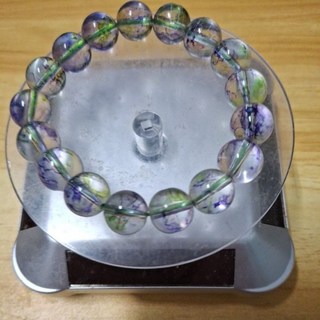 12mm 綠幽靈共生髮晶手串, 1個